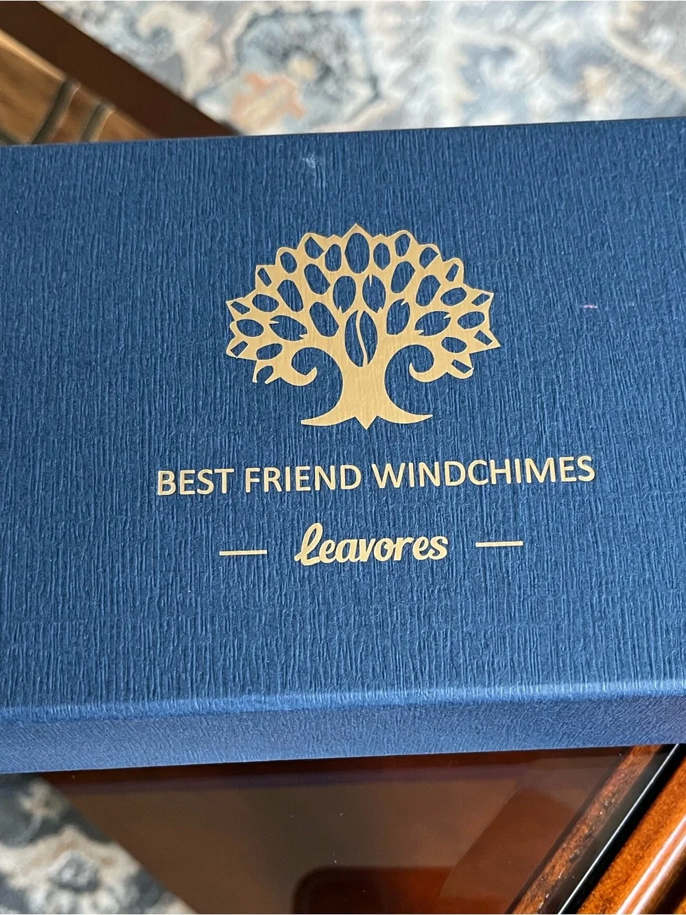 Leavores Best Friend Spinning Windchimes NEW in Blue Gift Box